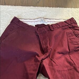 Ben Sherman Burgundy Slim Chino Pants